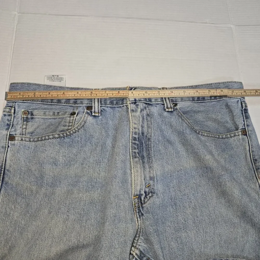 Levi's‎ 505 Men's W36 L29 Regular Fit Straight Leg Light Wash Blue Jeans Outdoor